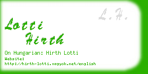 lotti hirth business card